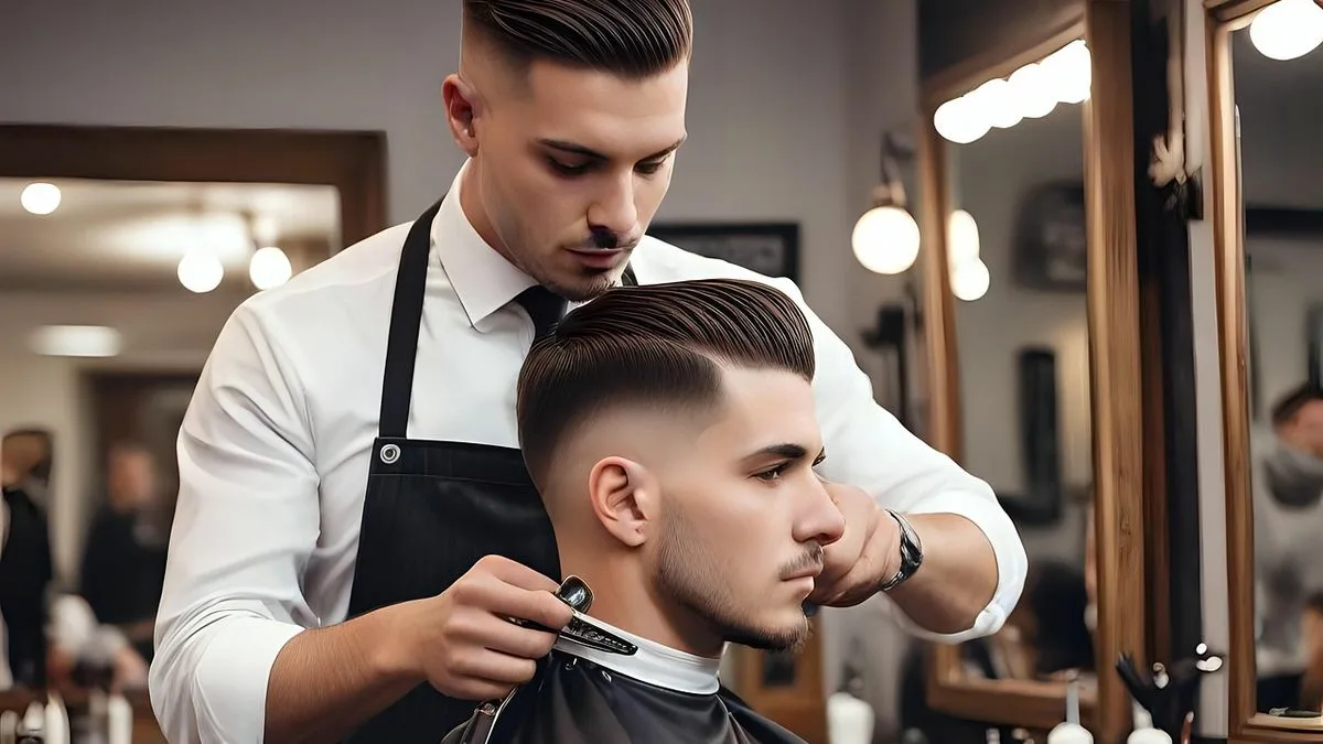 Kids' Haircut: Gentle, quick, and comfortable for our younger clients.